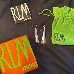 RLM 925 Sterling Silver Flared Fan Earrings